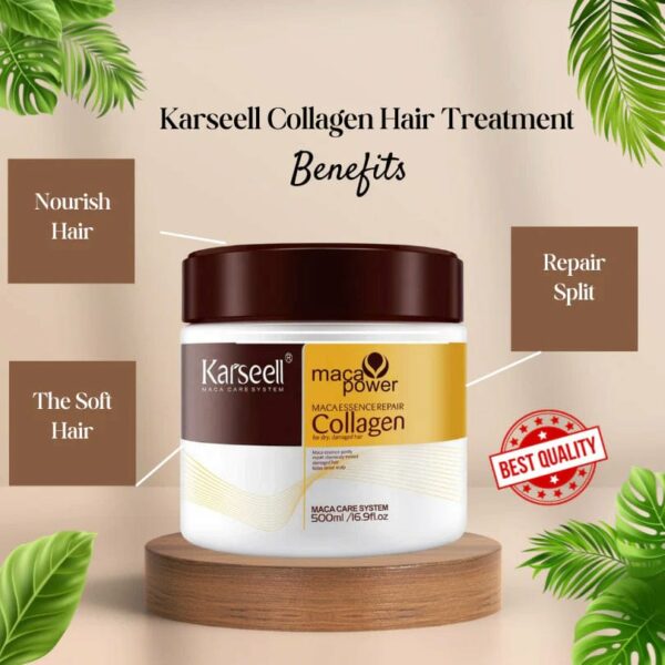karseell hair mask essence for dry damaged hair, 500ml - Image 5