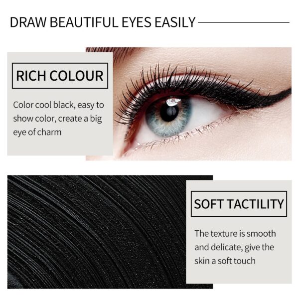 miss rose waterproof long lasting gel stick black eyeliner - Image 2