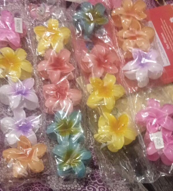 pack of 3 - flower hair clip colorful hair band for girls & women - Image 7