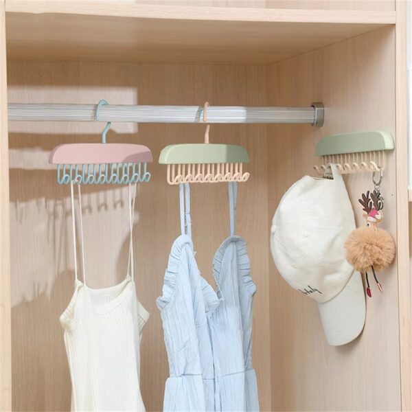 8 hooks multi-purpose hook and adhesive hanger for kitchen bathroom cabinet (random color) - Image 2