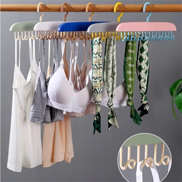 8 hooks multi-purpose hook and adhesive hanger for kitchen bathroom cabinet (random color)