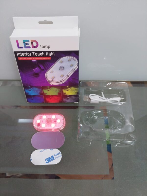 universal rgb touch car led interior lights, usb rechargeable | self adhesive portable led lights for cars rvs and trucks - Image 10