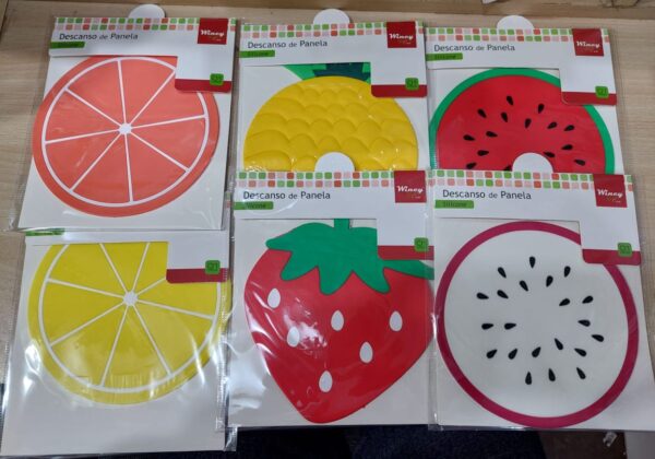 silicone fruit shape placemat plate, table, cup pad non-slip bowl coaster mat waterproof heat insulation (random shape) - Image 2