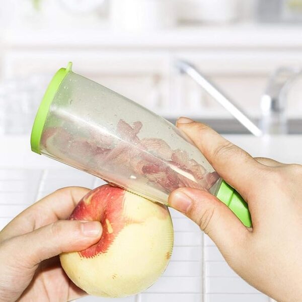 multifunctional storage peeler with trash can fruit vegetable peeler stainless steel blade kitchen accessories - Image 6
