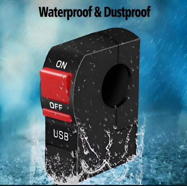on/off & usb port 2 amp 5 v universal switch for bike, extra external on off button. extra lights switch - Image 2