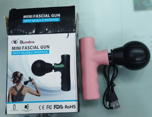 black mini fascial gun deep muscle massager mini head and face massager portable suitable for gym - Image 3