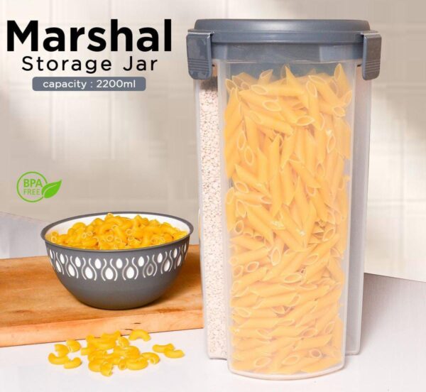 3 in 1 transparent air tight container with 3 partitions - Image 3