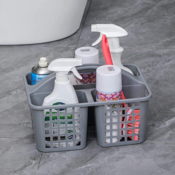 plastic bathroom basket kitchen sink basket shower caddy basket with compartments,(random color ) - Image 2