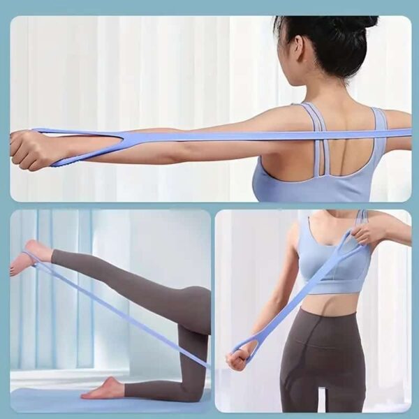 1pc yoga elastic resistance band, 8-shaped tension rope, suitable for body shaping, stretching, chest expansion, strength training (8*38cm) (random color) - Image 9