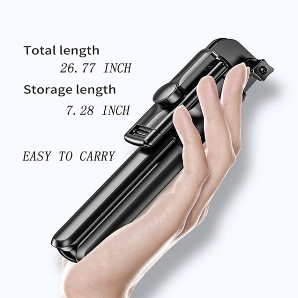 r1s selfie stick with tripod | bluetooth foldable selfie rod with remote control for phone action camera iphone ﻿with flash light - Image 13