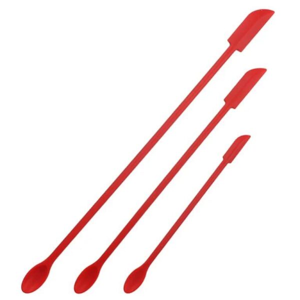 3 pcs mini silicone telescopic spatula and scooping spoon, mini makeup spatula , heat-resistant silicone spatula sets for cooking, cosmetics