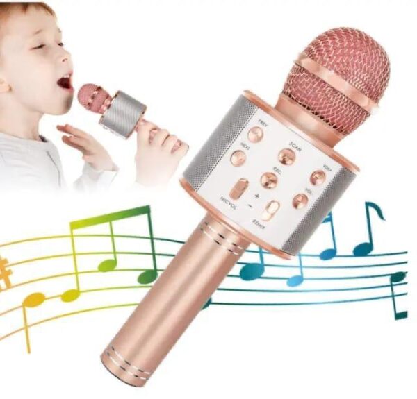 bluetooth handheld karaoke speaker player machine for kids adults home ktv party for android/iphone/ipad/pc (random color) - Image 2