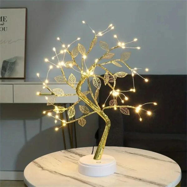 tree led light usb table lamp adjustable touch switch diy artificial xmas tree fairy night light home  decoration 1pc