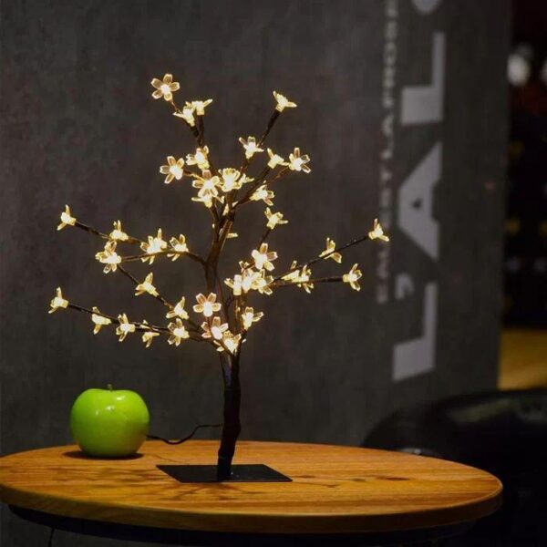 led cherry blossom bloom light trees table lamp