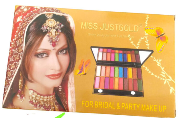 miss justgold 20 color eyeshadow palette with double headed brush & mirror