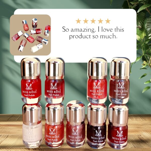 miss rose nail polish (pack of 9) - Image 2