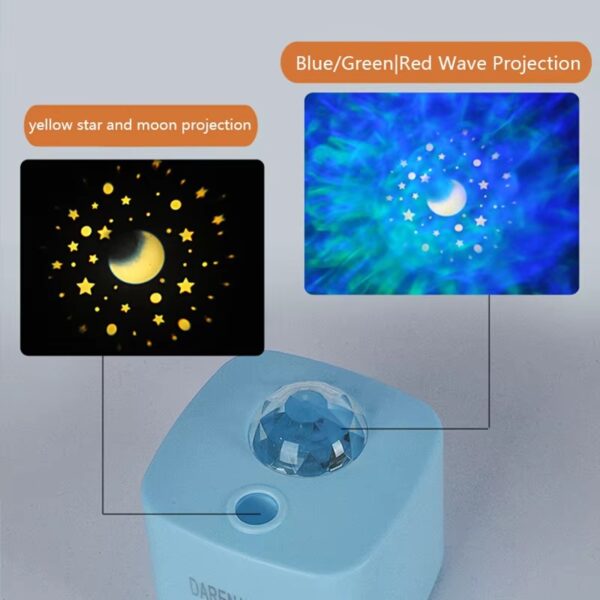 ocean light projector for bedroom led star galaxy sky wave color rotating underwater wall projection (random color) - Image 3
