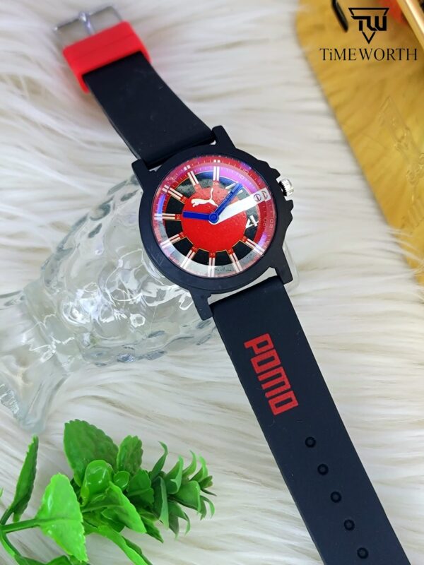 girls rubber puma strap analog watch for women / (without box)