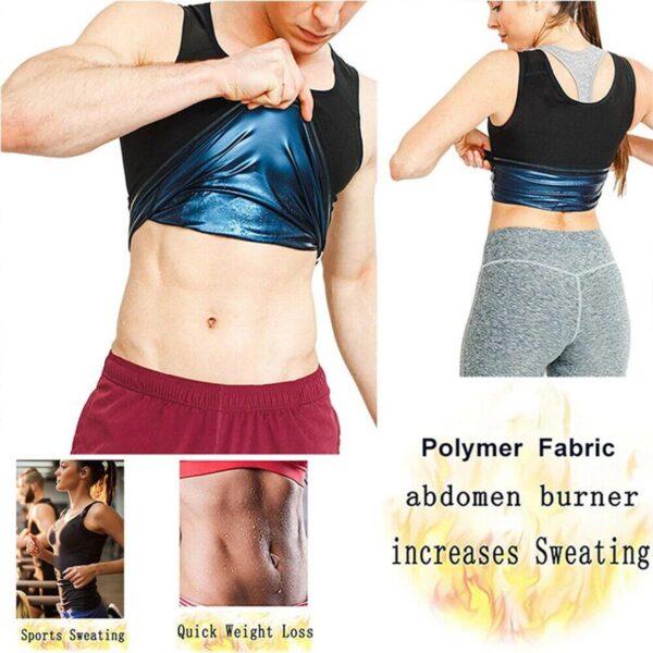women sweat shaper weight loss fat burning trainer slimming tummy control reducing shapewear workout fat burner  (black ) - Image 3