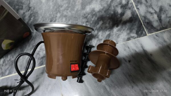 chocolate fountain 3-tier mini chocolate tower three layer melting fondue pot - Image 2