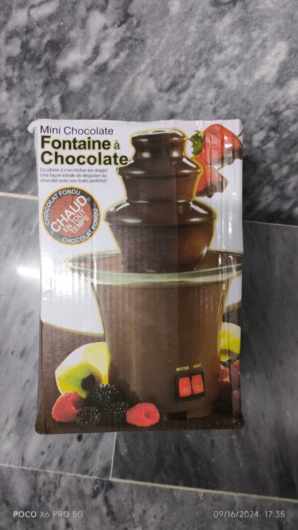 chocolate fountain 3-tier mini chocolate tower three layer melting fondue pot - Image 3