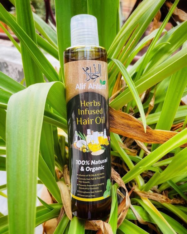 alif ahlam herbs infused hair oil