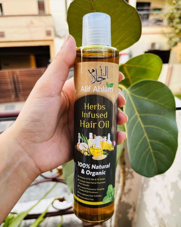 alif ahlam herbs infused hair oil - Image 3