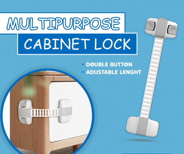 multipurpose adjustable and flexible baby safety latch for drawers cabinets etc, - Image 5