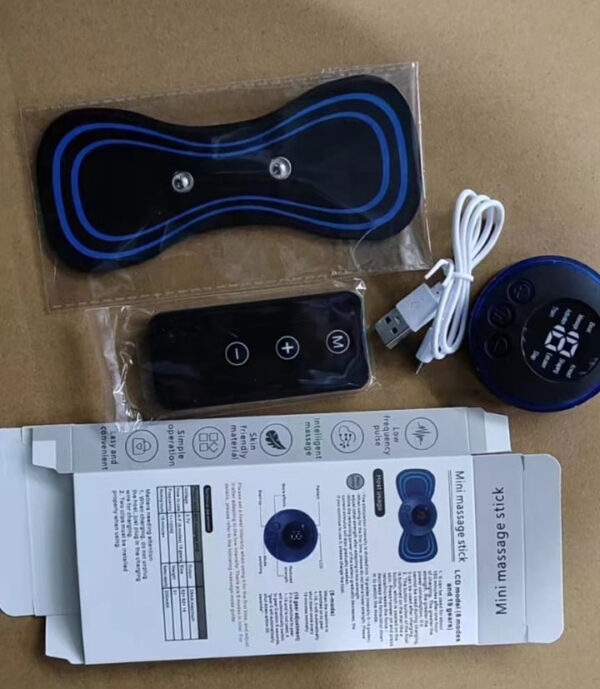 ems butterfly neck massager for muscle pain relief and shoulder relaxation with remote - imported - Image 2