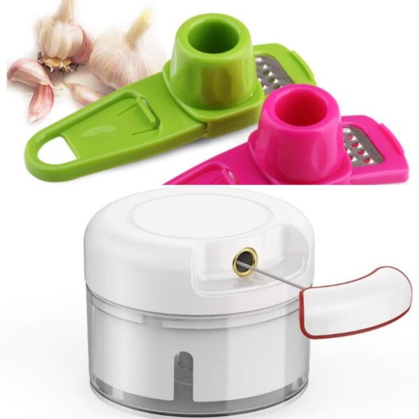 combo deal garlic tool + mini chopper