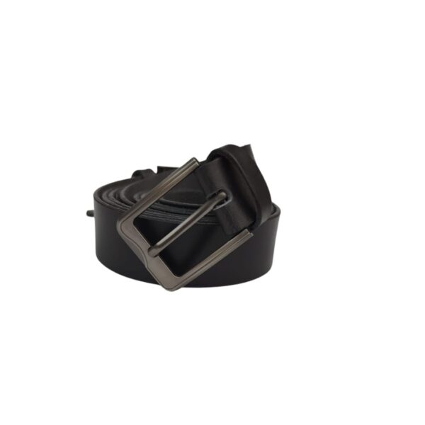 men buffalo leather belt | waist belt for boys & mens (black) - Image 3