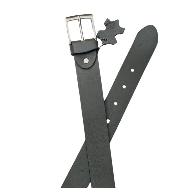 men buffalo leather belt grey color | waist belt for boys & mens (grey) - Image 4