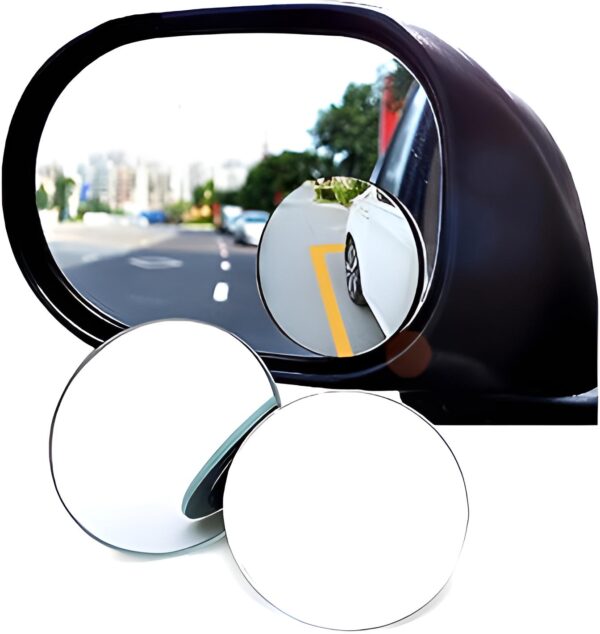 pack of 2 pcs round view mirror blind spot wide- angel lens - 2 pcs - Image 4