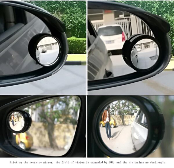 pack of 2 pcs round view mirror blind spot wide- angel lens - 2 pcs - Image 8