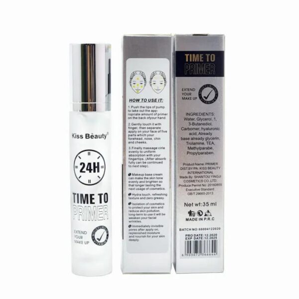 kiss beauty 24h time to primer 35ml - Image 4