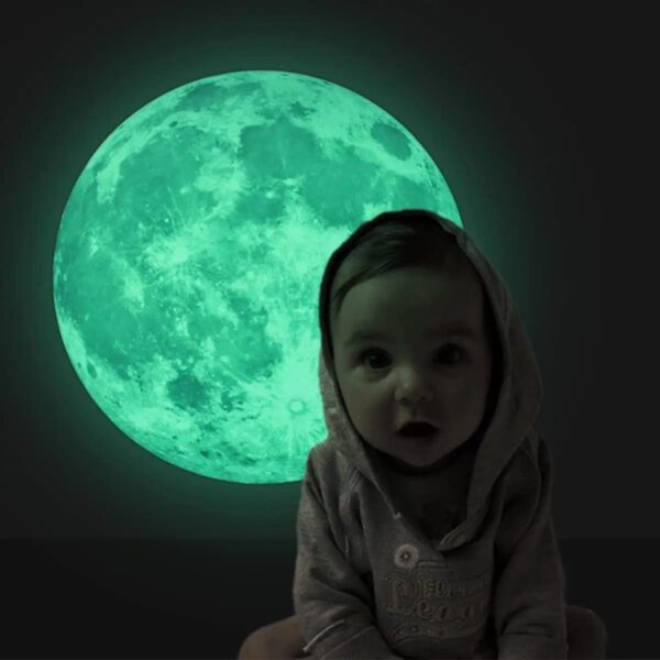 fluorescent moon wall stickers glow in the dark - Image 7