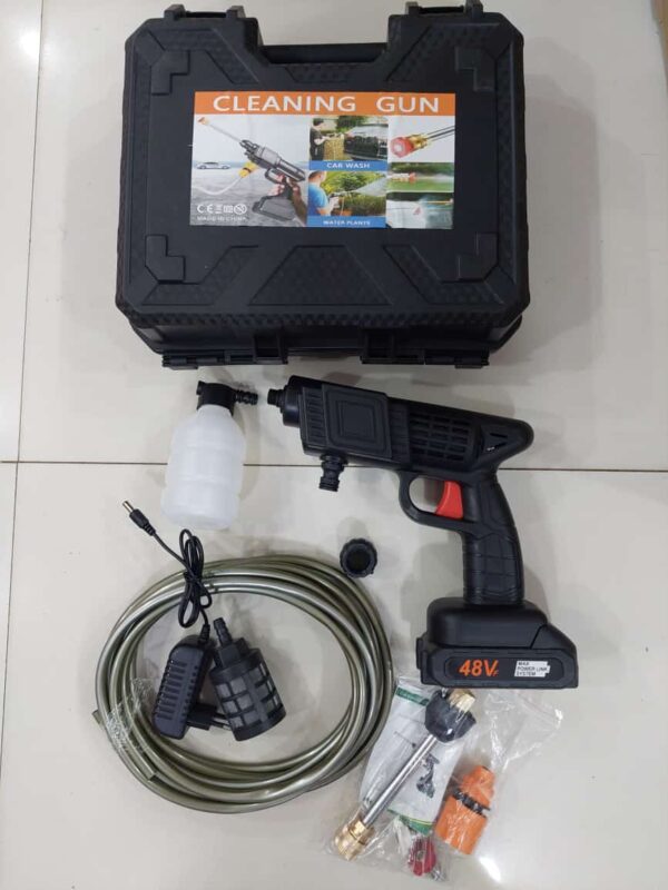 automatic cordless wireless car wash spray gun high pressure 48v lithium water jet foam car washer gun(single battery ) - Image 2