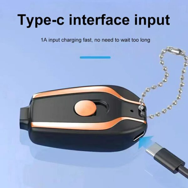 emergency keychain portable charger power bank (random color)