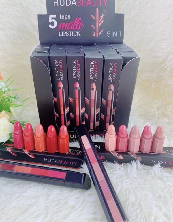 5 in 1 huda beauty  lipstick nude shades - Image 2