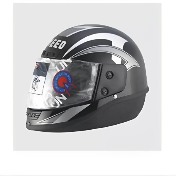 uneed bike helmet unbreakable - black - transparent visor - motorcycle helmet - motorbike helmet