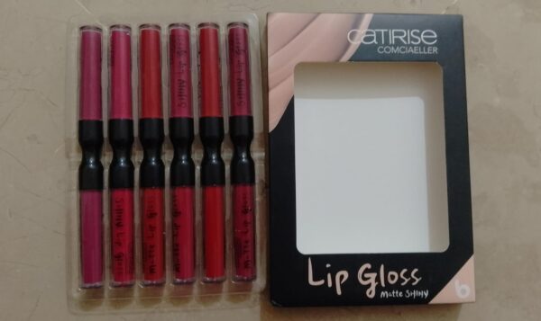 6 pcs set matte and shiny dual lip gloss - Image 2