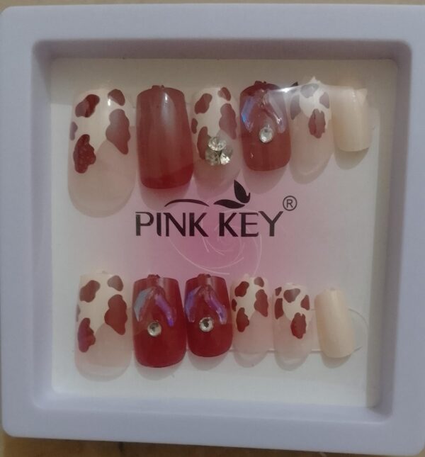 10 pcs nails with sticker handmade beads nails with sticker (random design) - Image 5