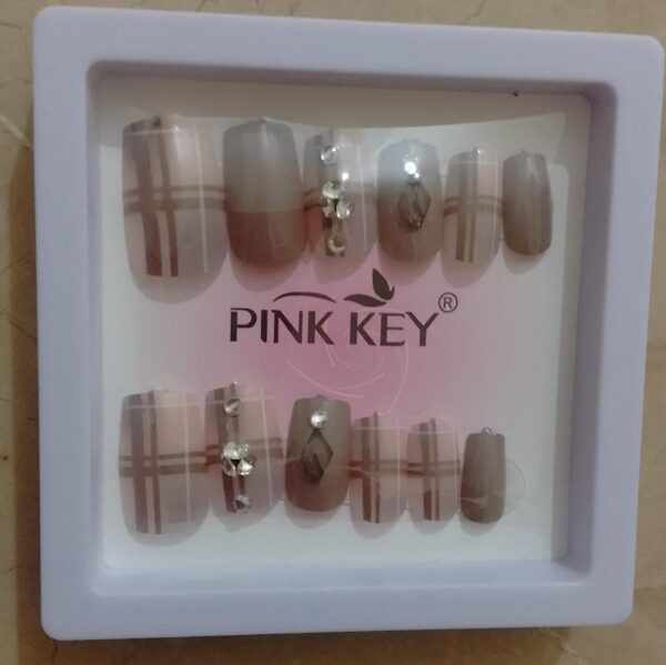 10 pcs nails with sticker handmade beads nails with sticker (random design) - Image 7