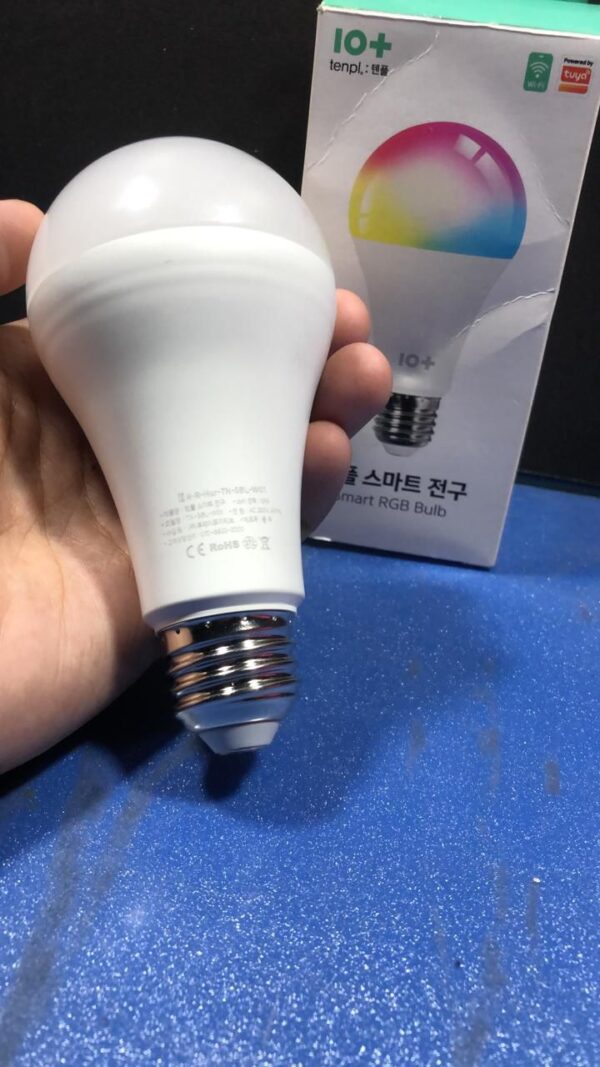 color changing smart wifi rgb led bulb, dim-able and color changing - voice controlled, 13watt - 220v led smart rgb bulb, 16 million colors + white - Image 2