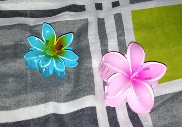 1 pc - flower hair clip colorful hair band for girls & women - Image 3