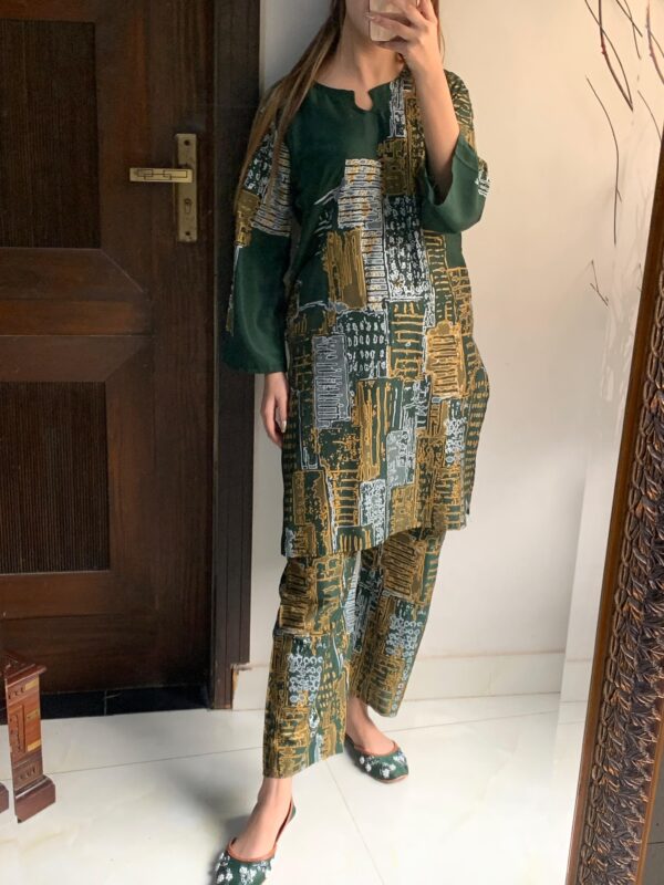mountain block print stitched suits casual wear for girls  (lenin) - Image 5
