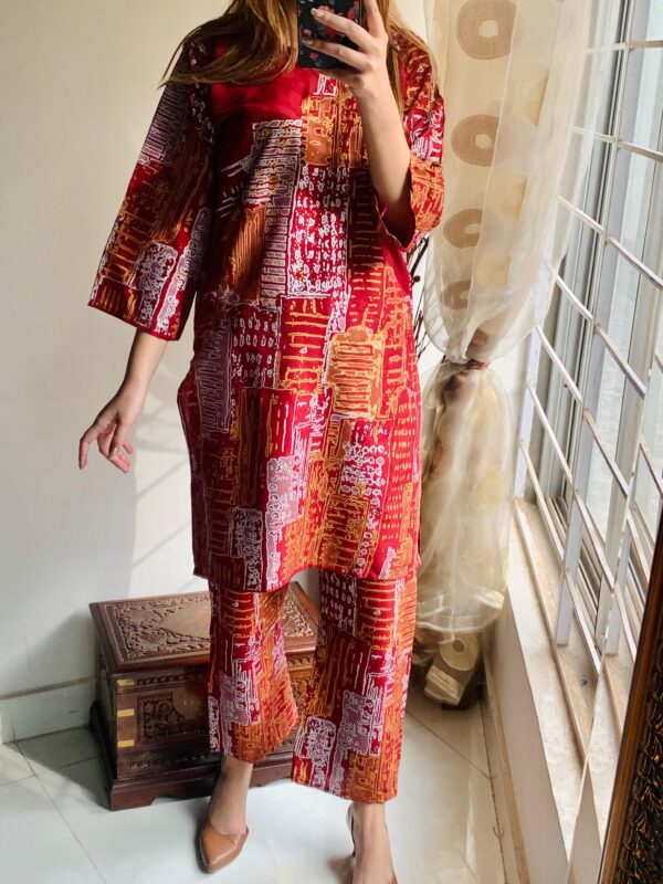 mountain block print stitched suits casual wear for girls  (lenin) - Image 7