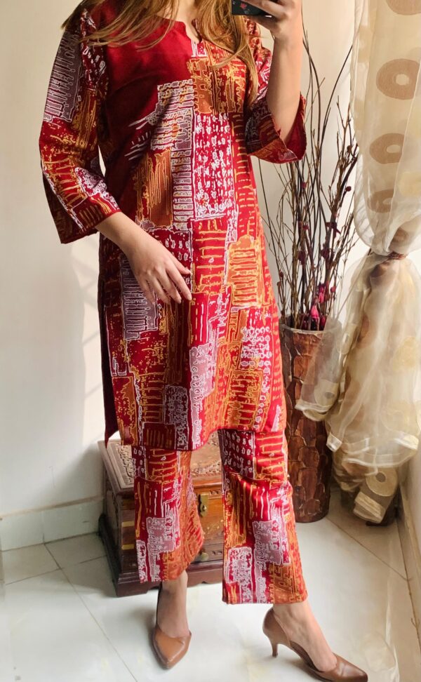 mountain block print stitched suits casual wear for girls  (lenin) - Image 8