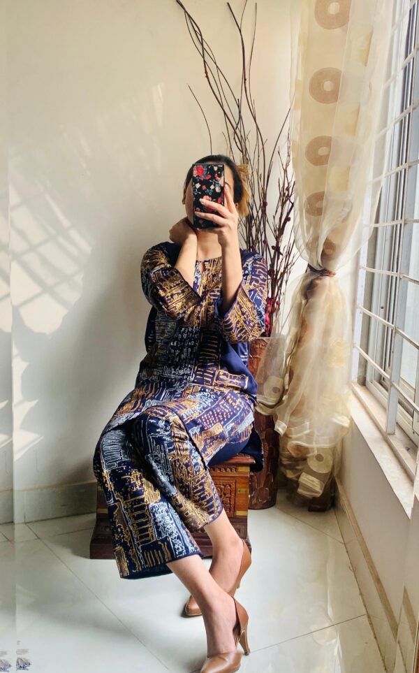 mountain block print stitched suits casual wear for girls  (lenin) - Image 11