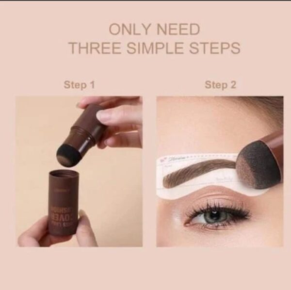 3 in 1 eye brow deal eyebrow stamp, eye brow pencil, eyebrow razor tinkle - Image 2